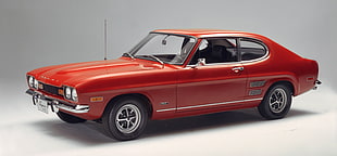 red Dodge Challenger die-cast model HD wallpaper