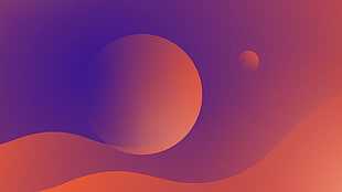 purple and orange abstract painting HD wallpaper