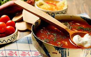 brown wooden ladle, food, lunch, closeup, Indian