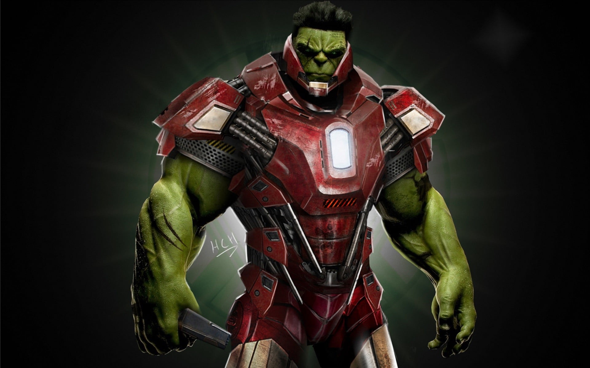 Incredible Hulk on Iron-Man suit HD wallpaper | Wallpaper Flare