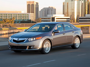 gray Acura sedan HD wallpaper