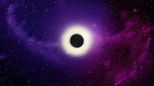 purple nebula, space, stars