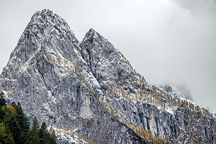 grey stone mountain HD wallpaper