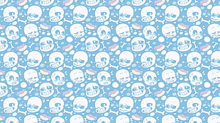 skull illustration HD wallpaper