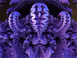 purple octopus illustration, Sea sponge, Surface, Patterns HD wallpaper
