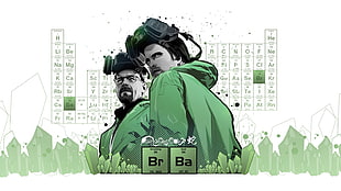 Table of Elements illustration, periodic table, fan art, Jesse Pinkman, Walter White