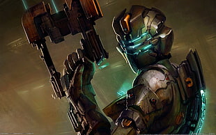 gray robot wallpaper, Dead Space, Isaac Clarke, video games, artwork