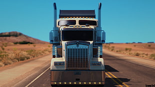 black and gray electronic device, American Truck Simulator, Arizona, Truck, SCS Software HD wallpaper