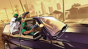 Grand Theft Auto San Andreas game poster HD wallpaper