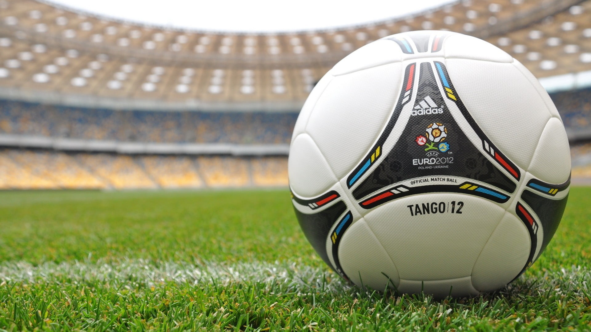 White, black, and red Adidas Tango 12 soccer ball, EURO 2012, Adidas, soccer,  soccer pitches HD wallpaper | Wallpaper Flare