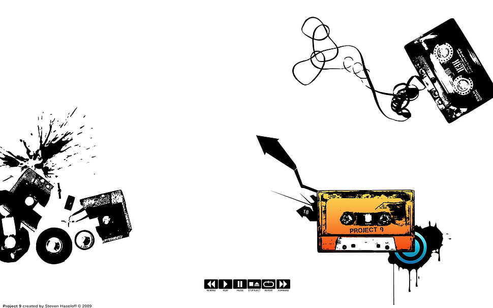 cassette tapes digital wallpaper, cassette, artwork, digital art, music HD wallpaper