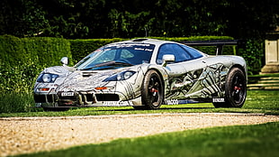 white sports car, McLaren F1, car