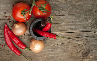 tomatoes and onions HD wallpaper