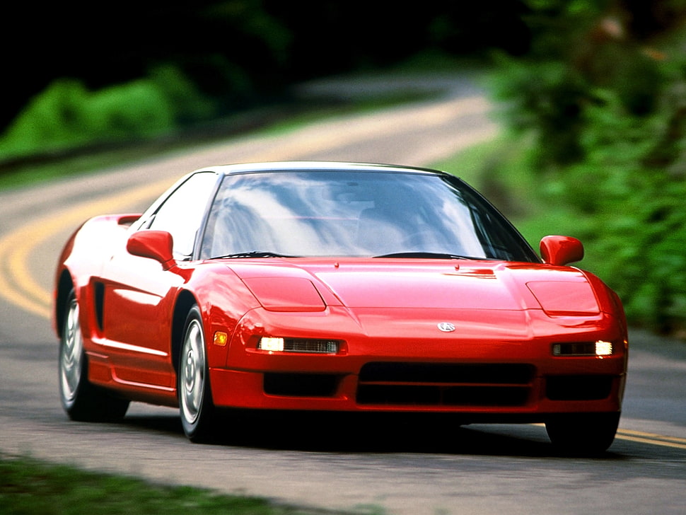 Acura,  Nsx,  Red,  Front view HD wallpaper