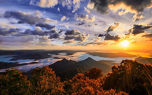 aerial photo of mountain, nature, landscape, far view, mountains