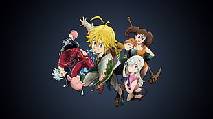 assorted anime character wallpaper, Nanatsu no Taizai, Elizabeth Liones, Diane (Sin of Envy), Fairy King Harlequin HD wallpaper