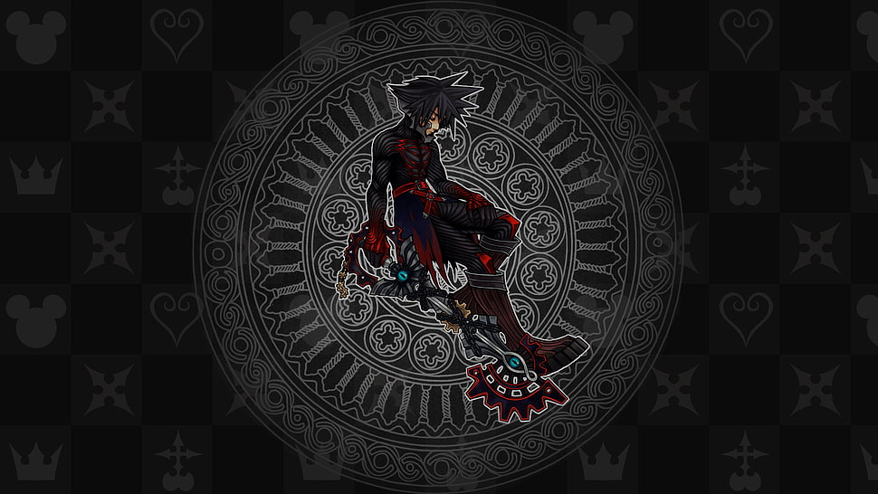 red and black Sora character illustration HD wallpaper