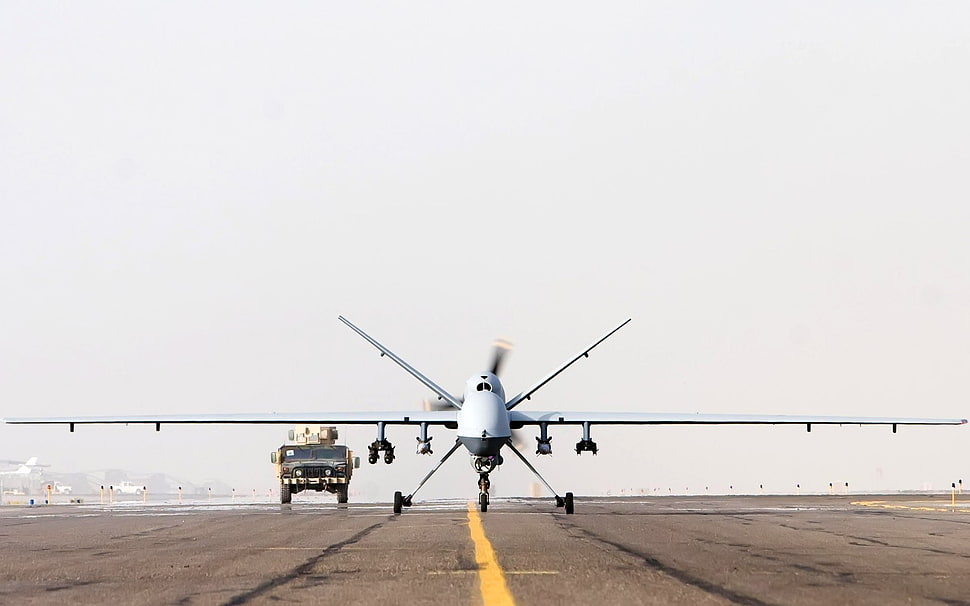 white airplane, airplane, UAVs HD wallpaper
