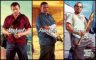 Grand Theft Auto V, collage, Grand Theft Auto, video games HD wallpaper