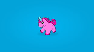 pink My Little Pony illustration, unicorn, vector, pink, cartoon HD wallpaper