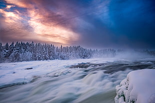 body of water, winter, sky, nature, cold