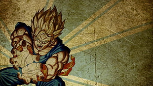 Dragonball Goku poster, Dragon Ball, Super Saiyan, Kamehameha, anime