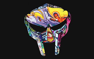 multicolored face mask illustration, MF DOOM, music, hip hop, mask HD wallpaper