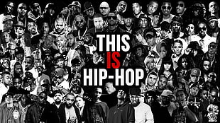This is Hip-hop text overlay, music, collage HD wallpaper