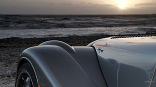 grey car front hood, Morgan Aero, silver cars, vehicle, car