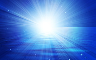 light rays surrounded with blue waves HD wallpaper