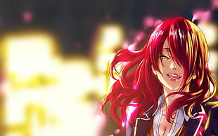 red haired female anime character, anime, redhead, vampires, Rindō Kobayashi HD wallpaper