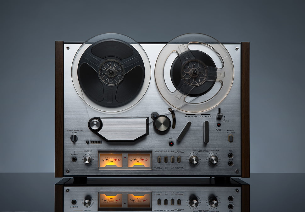 silver and brown reel to reel player, Hi-Tech, technology, tape, reel-to-reel tape recorders HD wallpaper