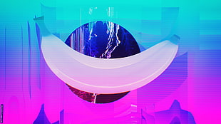 white banana drawing, glitch art, webpunk, vaporwave, LSD