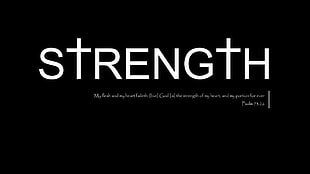 Strength text on black bacground, God, Jesus Christ, Christianity HD wallpaper
