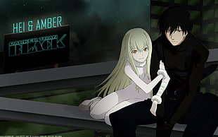 Hei & Amber Darker than Black poster, Darker than Black, anime, Hei HD wallpaper