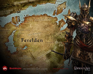 Dragon Age Online game application, video games, Dragon Age, Dragon Age: Origins, map