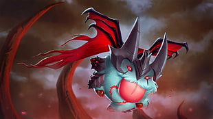 mini demon illustration, League of Legends, Aatrox, Poro