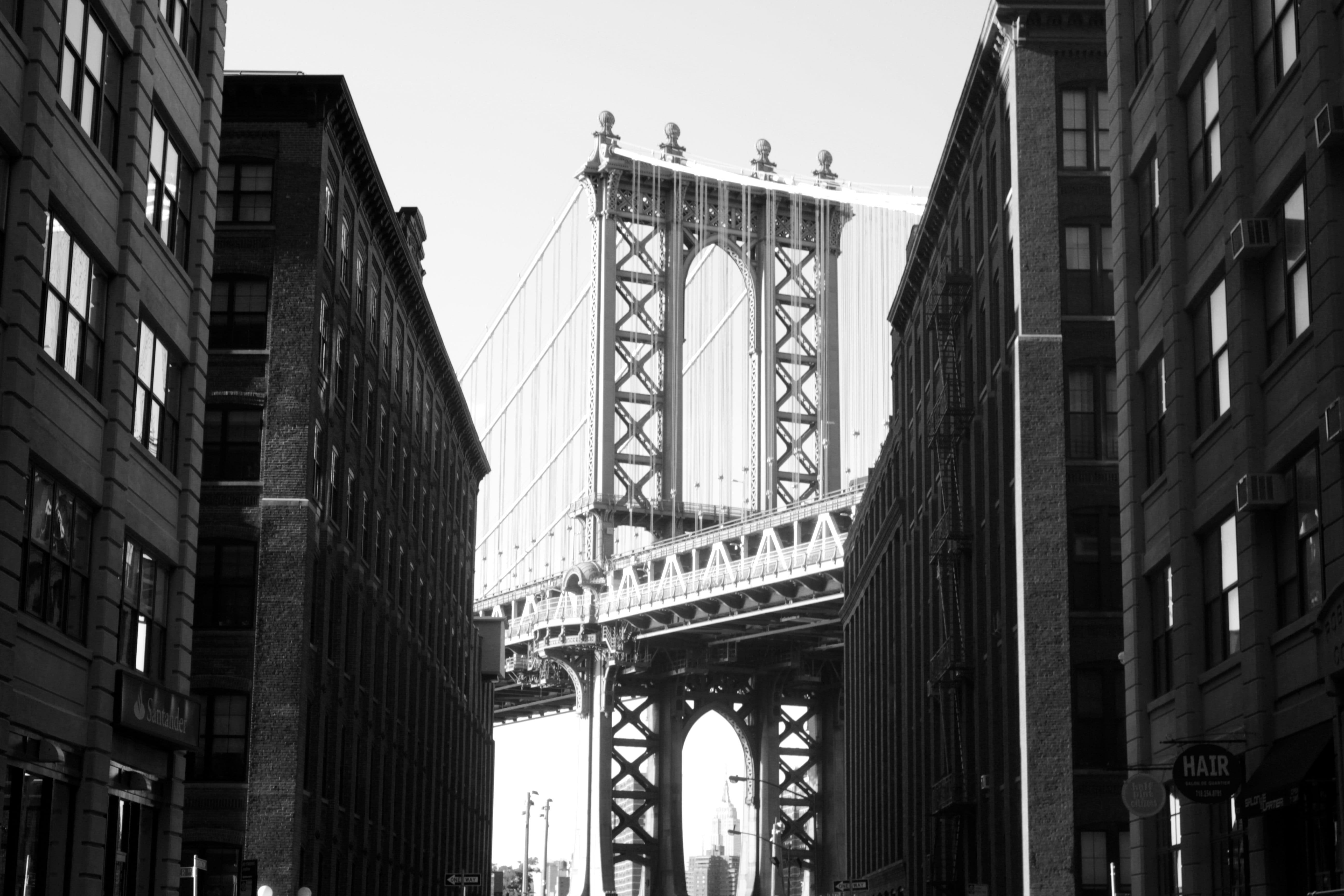 Бруклинский мост фото черно белое - фото