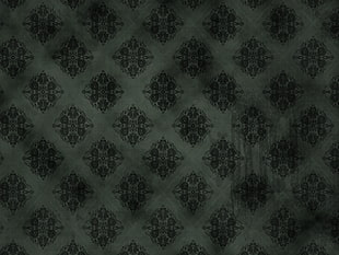 gray and black floral curtain, pattern, texture, minimalism HD wallpaper
