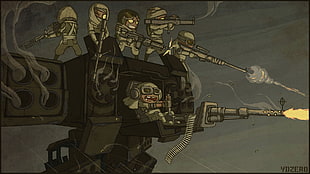 soldiers illustration, tank, tanki online, soldier HD wallpaper