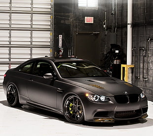 black BMW coupe, car, BMW, BMW M5