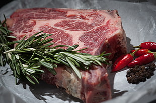 fresh meat, Meat, Rosemary, Steak HD wallpaper
