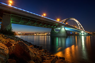 photo of bridge during nighttime, apollo bridge HD wallpaper