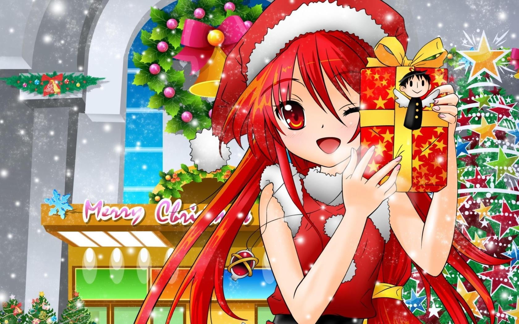 Best Art Merry Christmas anime merry christmas HD wallpaper  Pxfuel