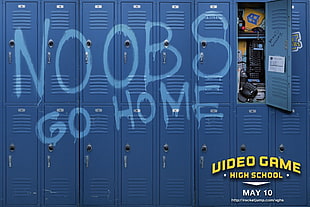 blue locker, lockers, locker room, movies HD wallpaper