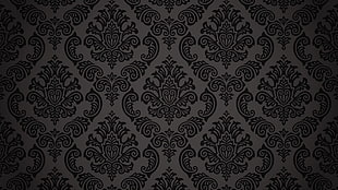 white and black floral board, abstract, pattern, floral, dark background