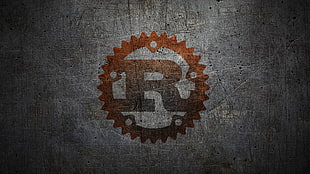 brown R logo, rust, code, logo, programming language HD wallpaper