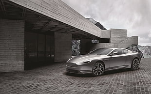 silver Aston Martin Vanquish HD wallpaper