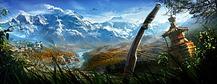 anime scene wallpaper, Far Cry 4, nature, mountains, snowy peak HD wallpaper