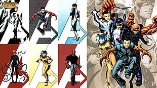 Avengers cartoon collage, comics, The Avengers HD wallpaper